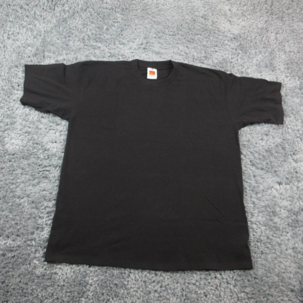 County FB Shirt Mens 2XL Black Heavy Hard Blank Tee 100% Cotton Crewneck NWOT